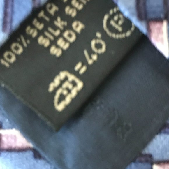 Ermenegildo Zegna Men's 100% Silk Tie in Blue, Purple and Pink Pattern - Picture 5 of 5